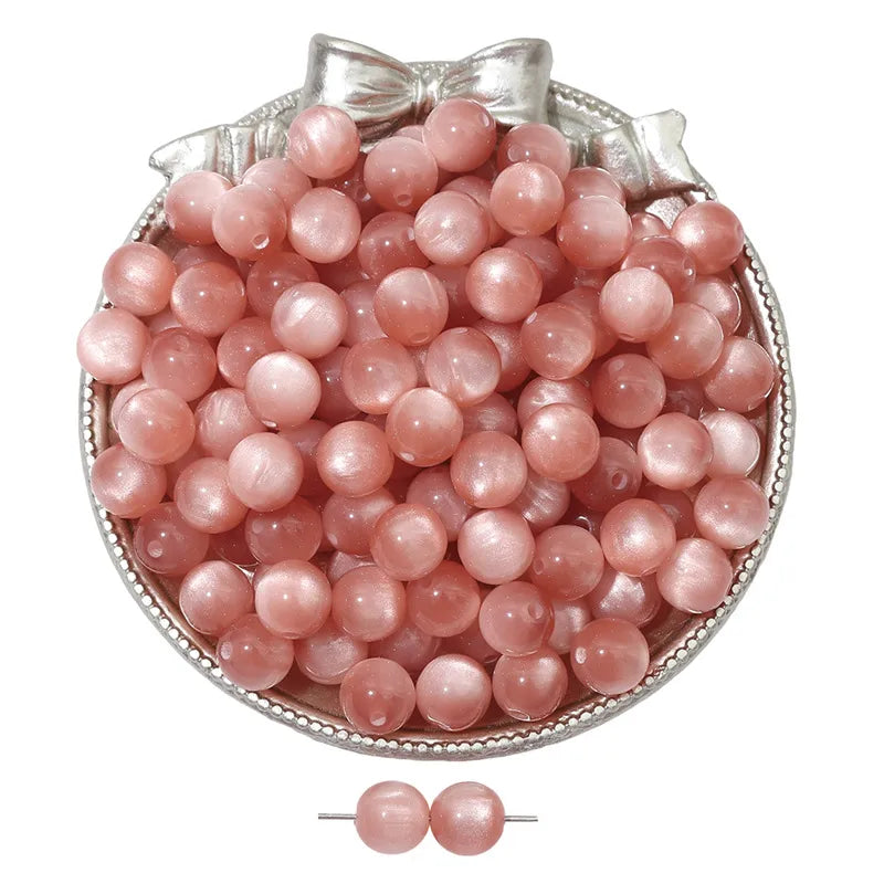 8/10/12 resin imitation cat eye beads handmade DIY jewelry accessories bracelet necklace beaded loose beads material