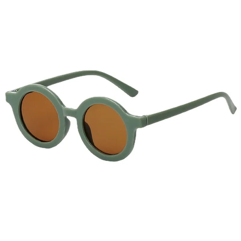 New Retro Round Frame Children's Sunglasses Anti-Blue Ultraviolet Trendy Men's Sunglasses Danish Frosted Multicolor Glasses