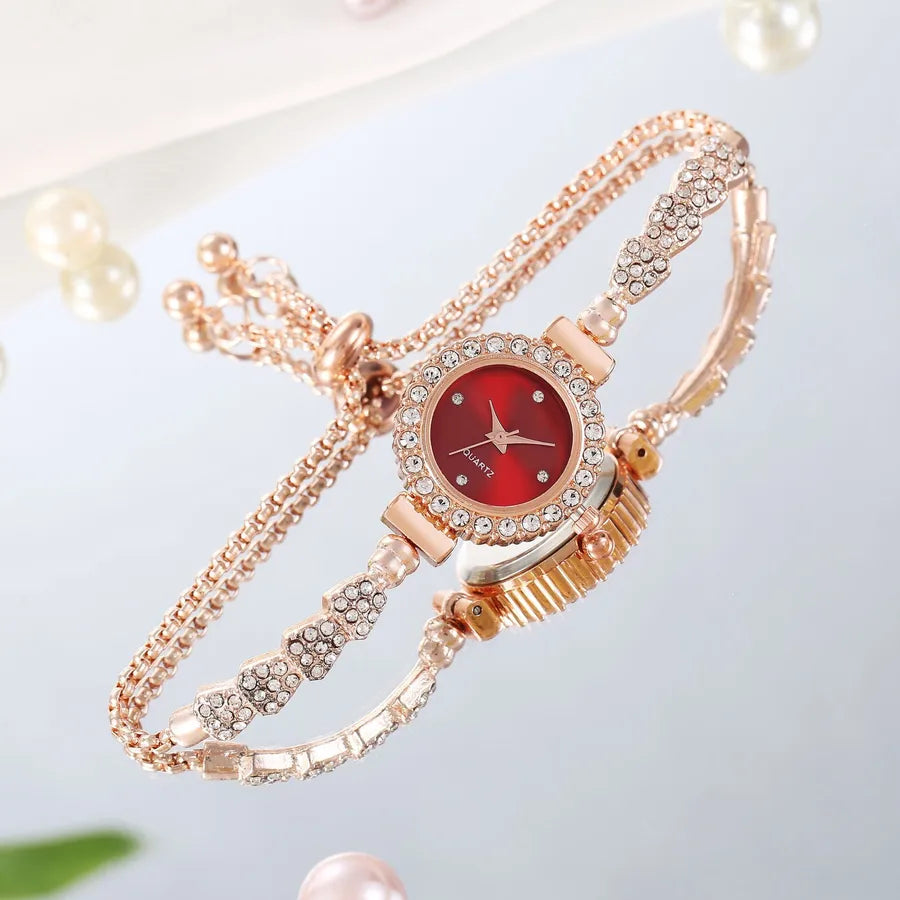 classic style solid color telescopic rope quartz women's watches
