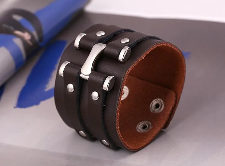 new vintage leather bracelet personalized punk leather bracelet