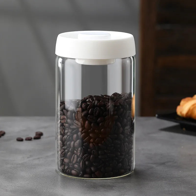 Simple Style Solid Color Glass Storage Container Box