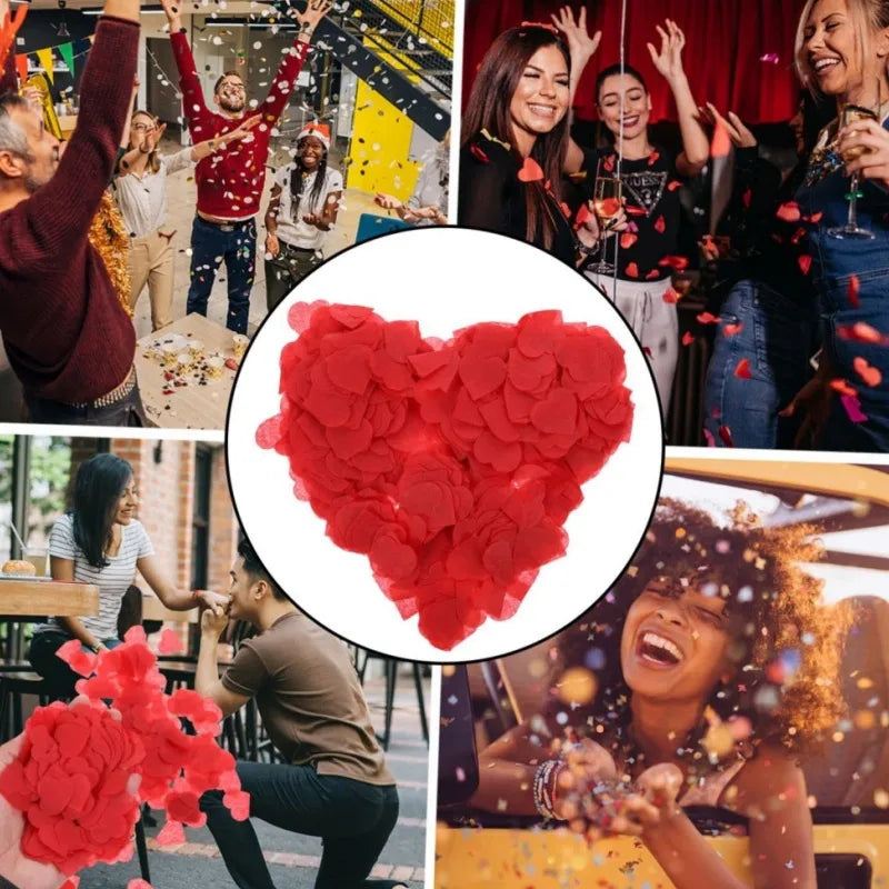 2.5cm heart-shaped love paper pieces Valentine's Day wedding venue hand-held throwing paper scraps transparent balloon filler