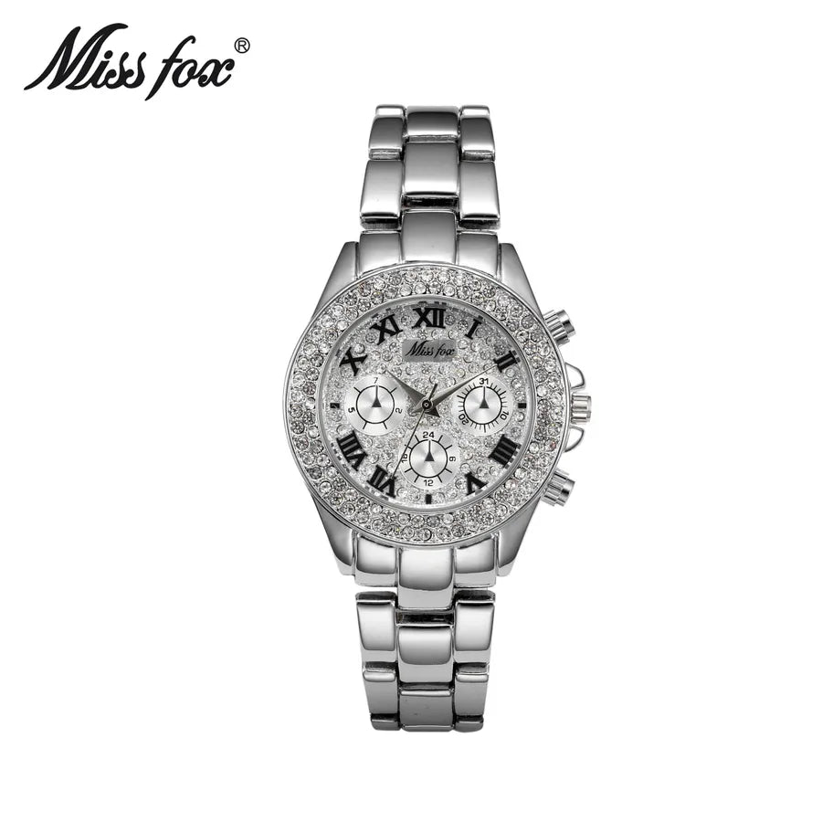 Elegant Shiny Solid Color Concealed Buckle Quartz Women's Watches
