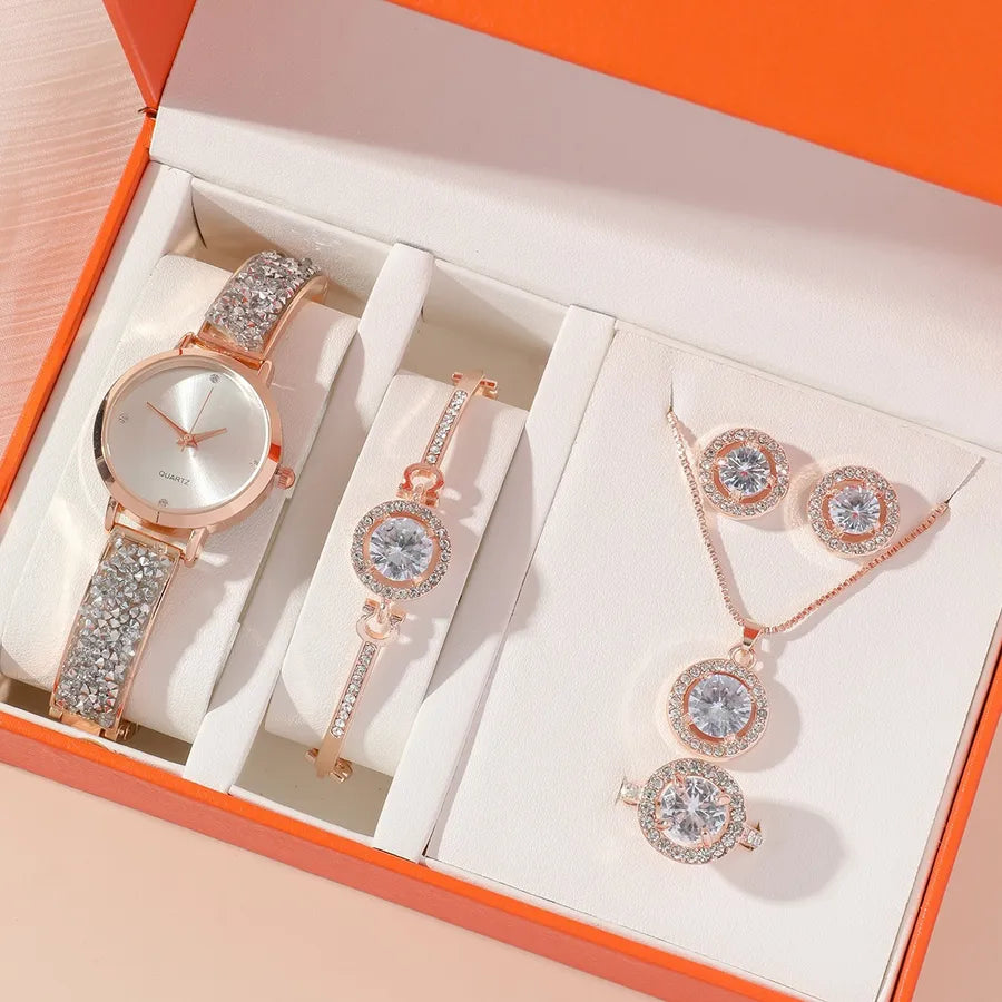 Lady Streetwear Round Jewelry Buckle Quartz Women's Watches