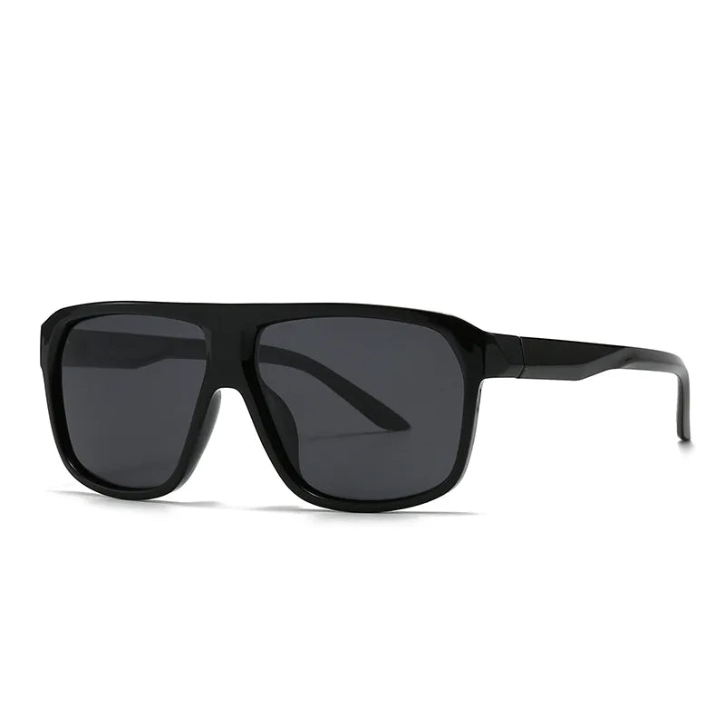 Casual Modern Style Solid Color PC Polarized Light Square Full Frame Men's Sunglasses