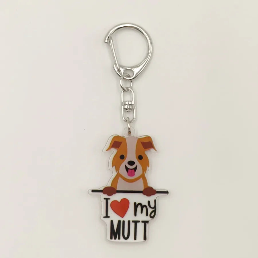 Ethnic Style Simple Style Letter Dog Arylic Unisex Keychain