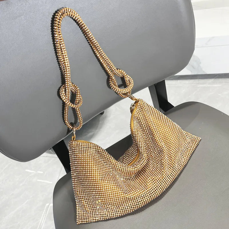 women's small summer rhinestone fashion underarm bag