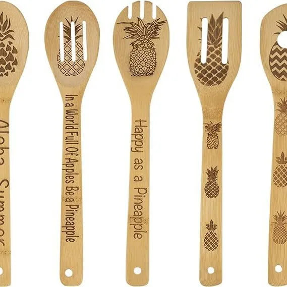 Simple Style Animal Letter Bamboo Shovel kit 5 Pieces Set