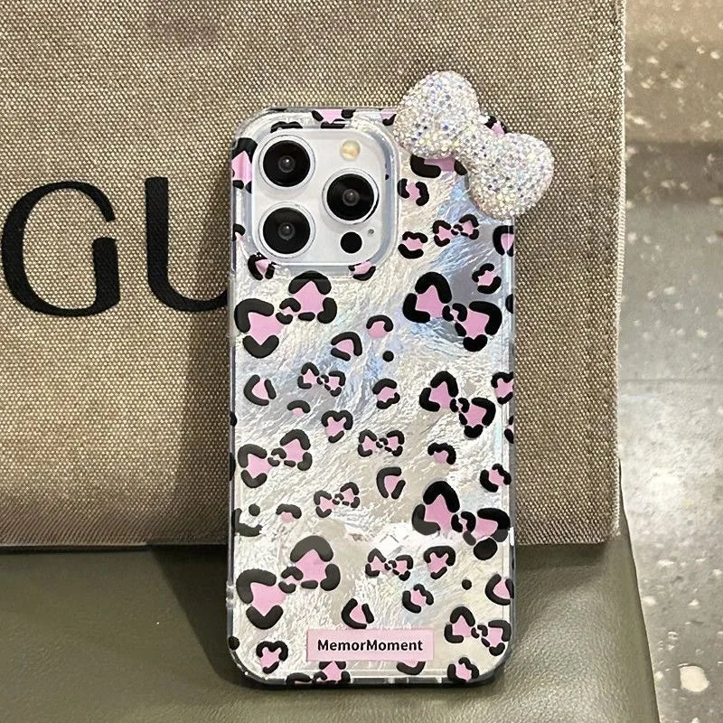 PC tpu Bow Knot Leopard Modern Style Phone Cases Phone Accessories