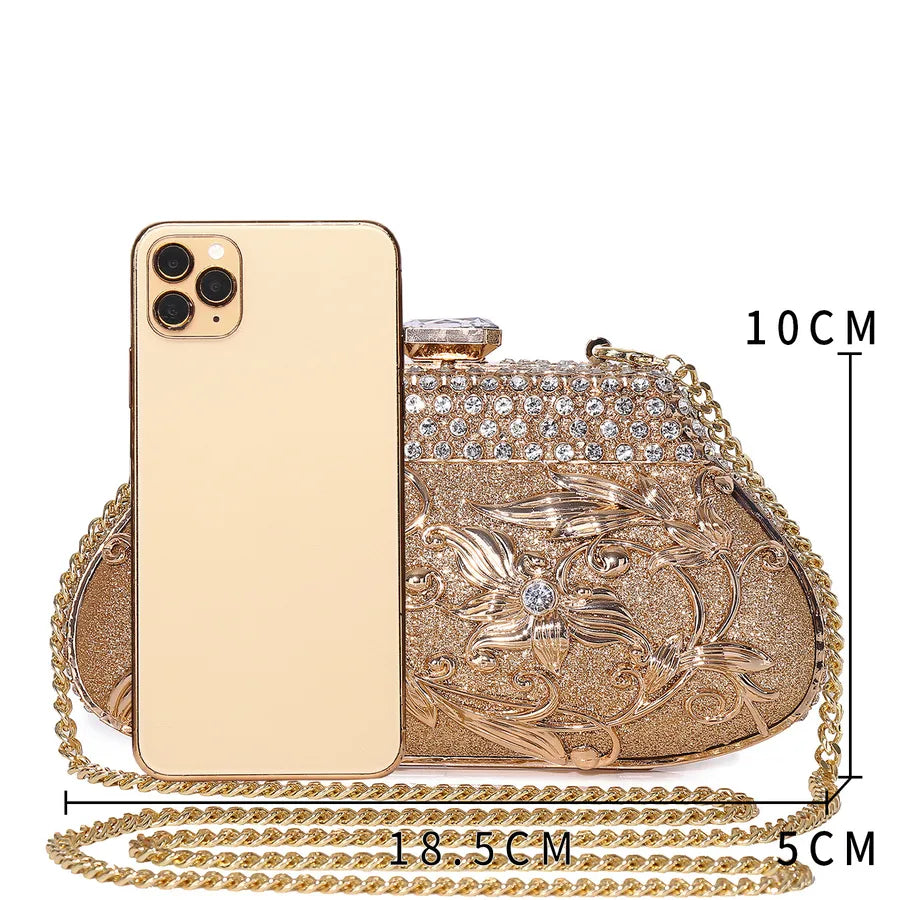 Pu Leather Alloy Solid Color Square Evening Bags