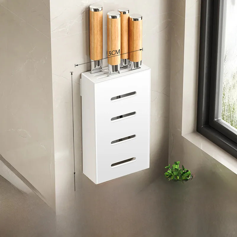 Kitchen knife holder knife storage rack punch-free wall-mounted storage box knife kitchen knife household knife storage seat