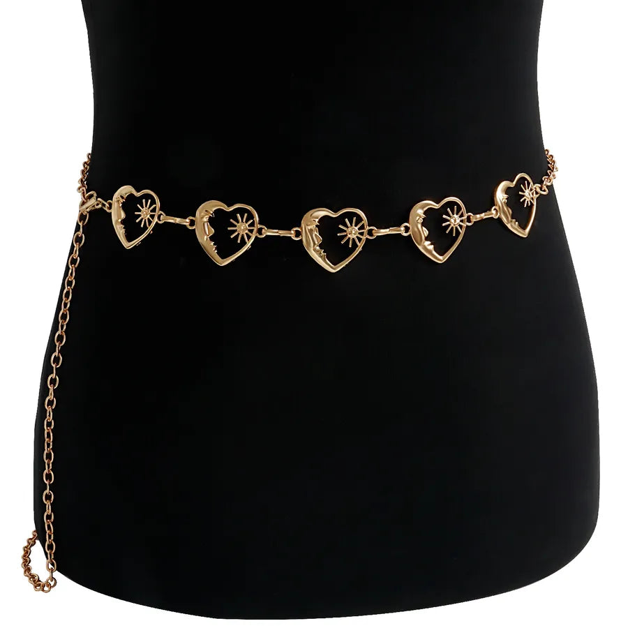 Foreign trade atmosphere metal pendant waist chain women's accessories new fashion hot girl body chain dress belt chain