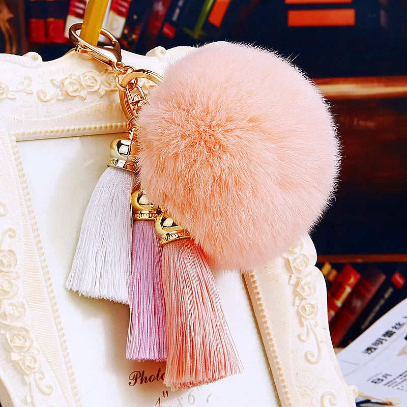 Simple Style Classic Style Solid Color Metal Women's Bag Pendant Keychain