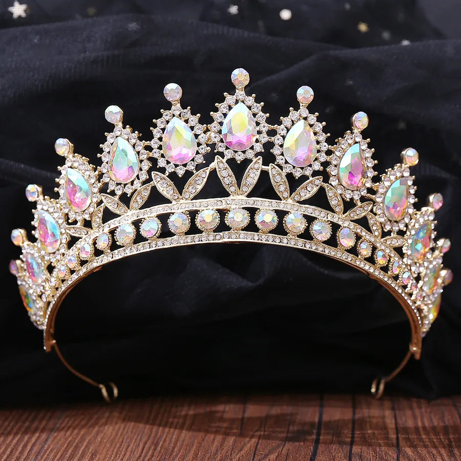 fashion water droplets crown alloy rhinestone crown 1 piece