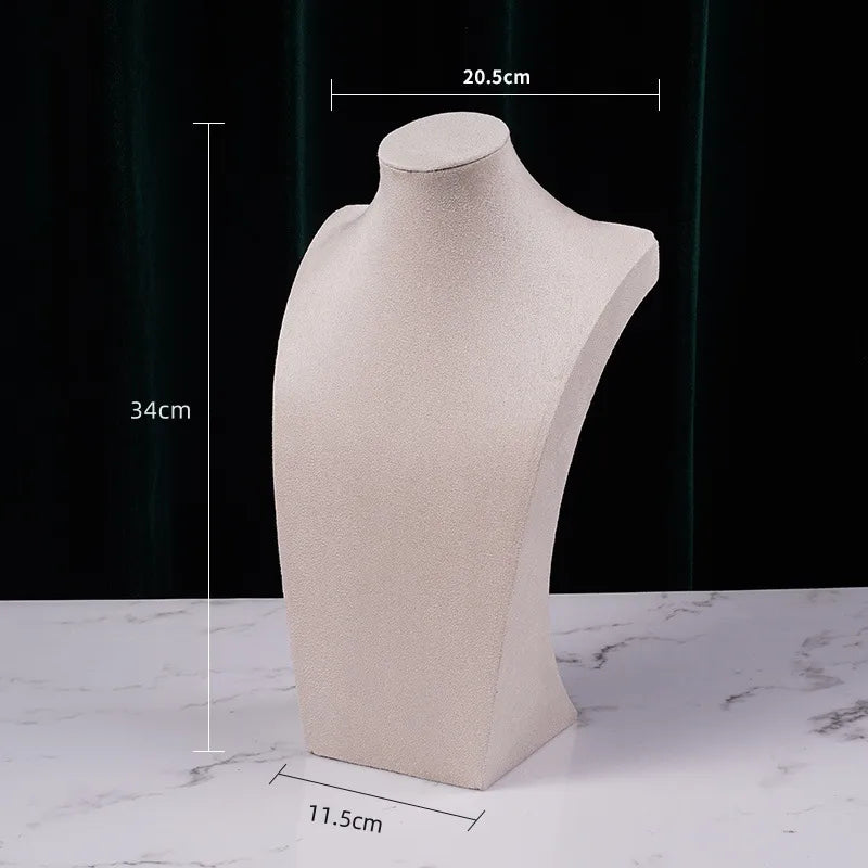 1 Piece Wood Flannel Simple Style Solid Color Jewelry Display Bust