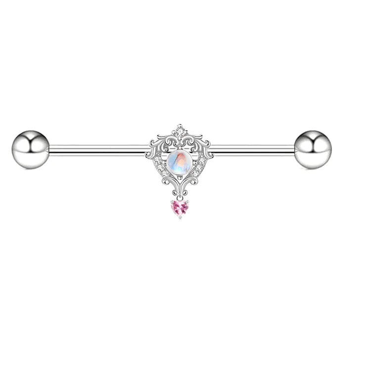 cute sexy animal heart shape stainless steel alloy copper asymmetrical plating inlay zircon 14k gold plated 18k gold plated silver plated cartilage earrings belly ring nose ring