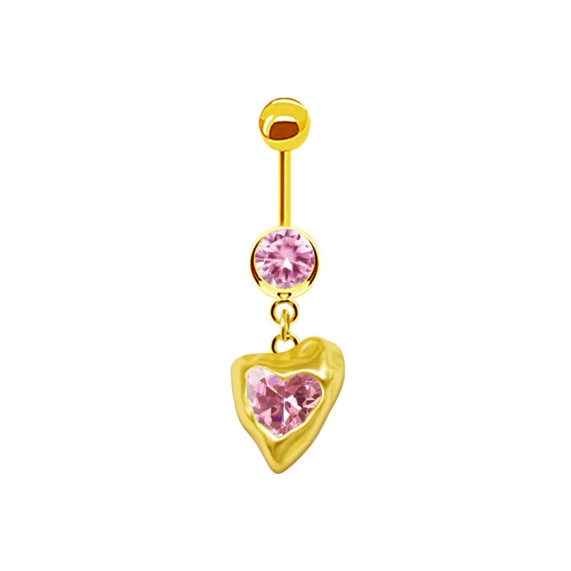 shiny peacock butterfly bow knot stainless steel copper plating inlay crystal rhinestones zircon white gold plated gold plated belly ring