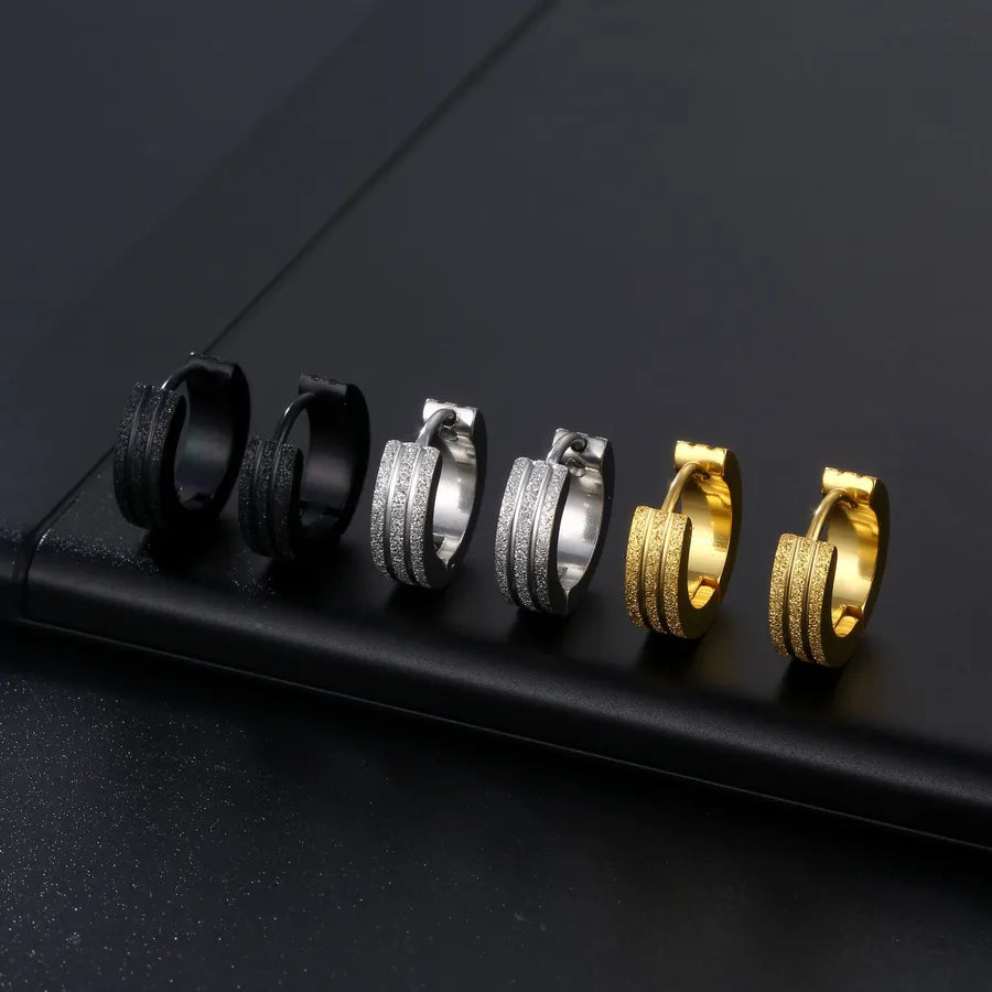 1 piece fashion solid color alloy plating men's earrings