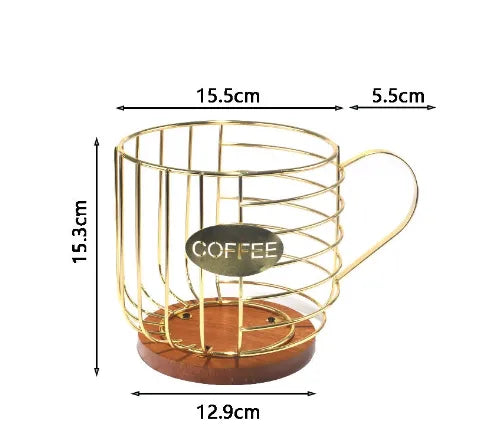 Casual Classical Solid Color Iron Coffee Basket