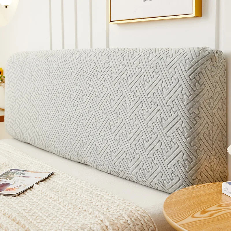 Nordic all-inclusive bed head cover dustproof elastic jacquard bedside cover sofa backrest 1.5m 1.8m protective cover
