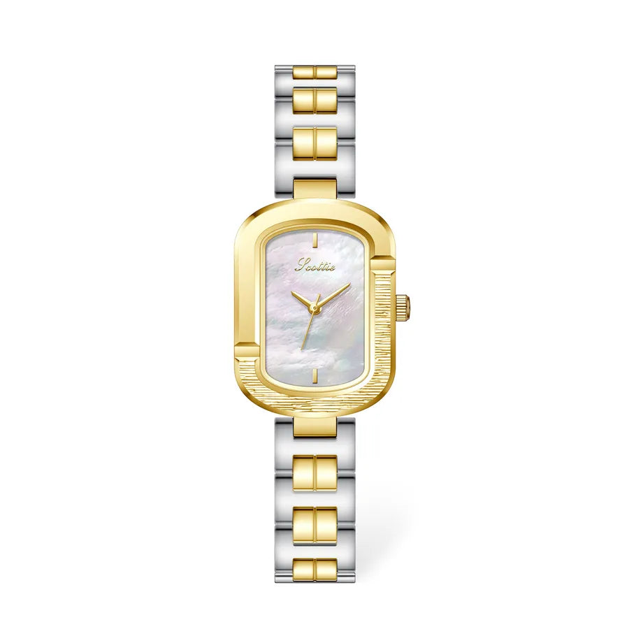 Elegant Luxurious Commute Rectangle Butterfly Double Snap Quartz Watch