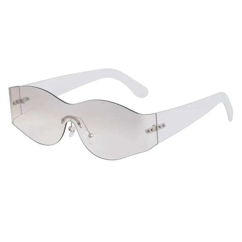 Vacation Solid Color Tinted Lenses Square Frameless Men's Sunglasses