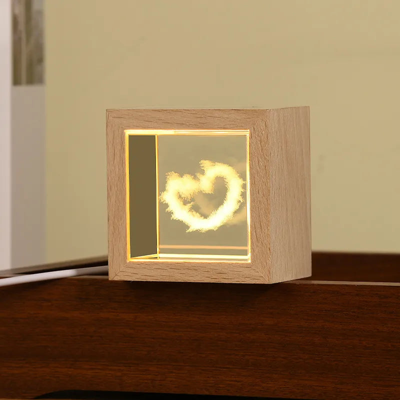 Simple Style Human Letter Heart Shape Wood Crystal Ornaments Artificial Decorations