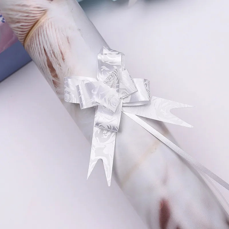 Free Shipping 15# Trumpeter Flower Christmas Holiday Decoration Gift Packaging PP Plastic Flower Bow Ribbon