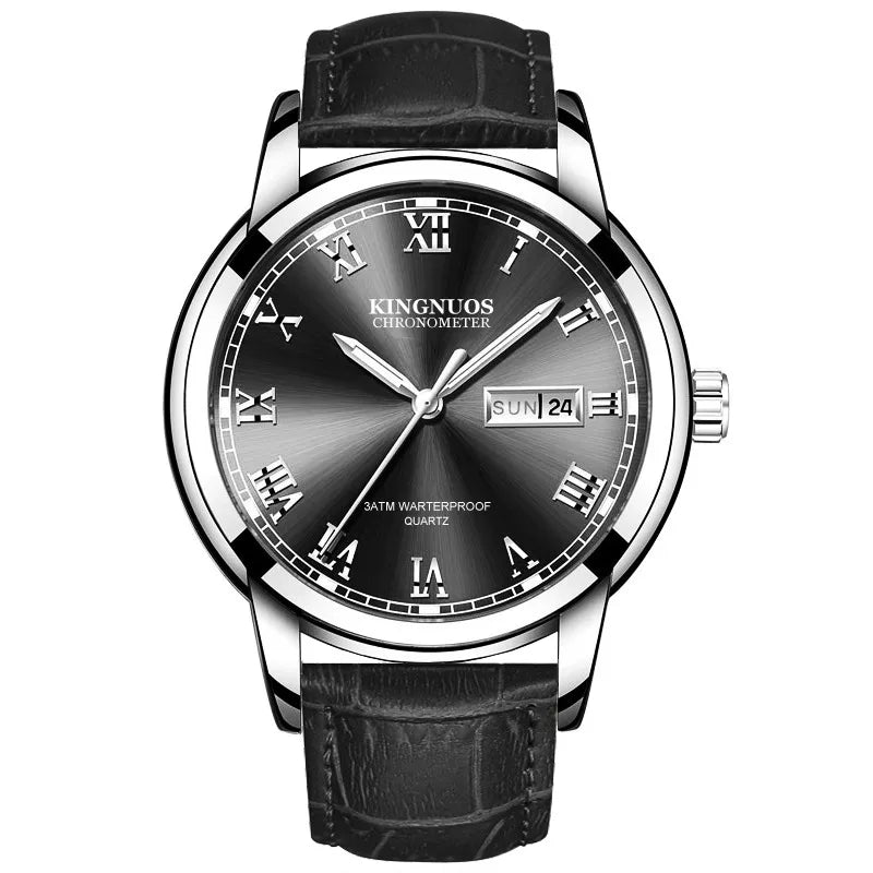 casual solid color double side snaps quartz men's watches