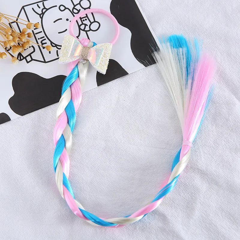 Cute Kid'S Color Block Plastic Hair Tie
