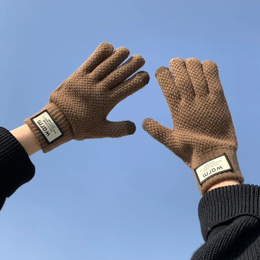 unisex simple style solid color gloves 1 set