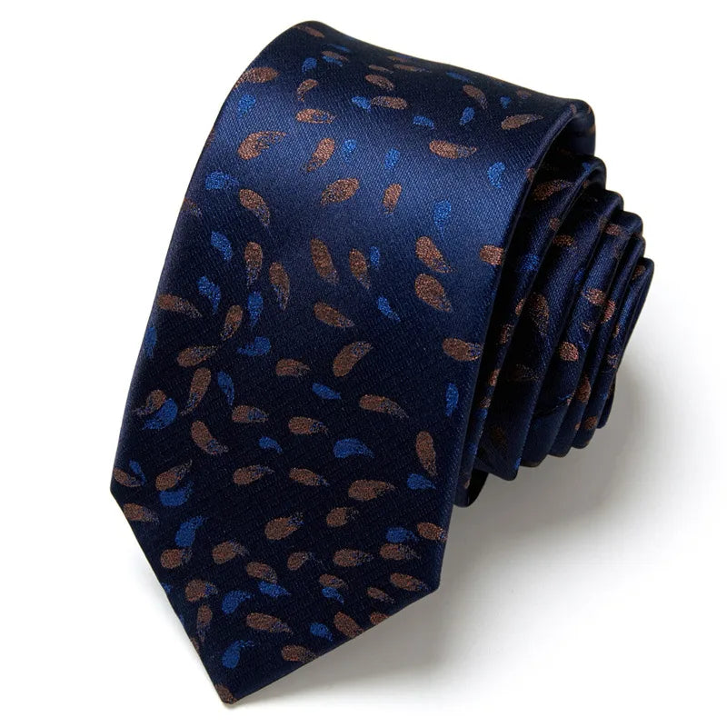 casual geometric waves polyester polyester yarn men's tie