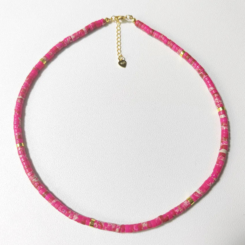 Simple Style Classic Style Round natural stone Necklace In Bulk