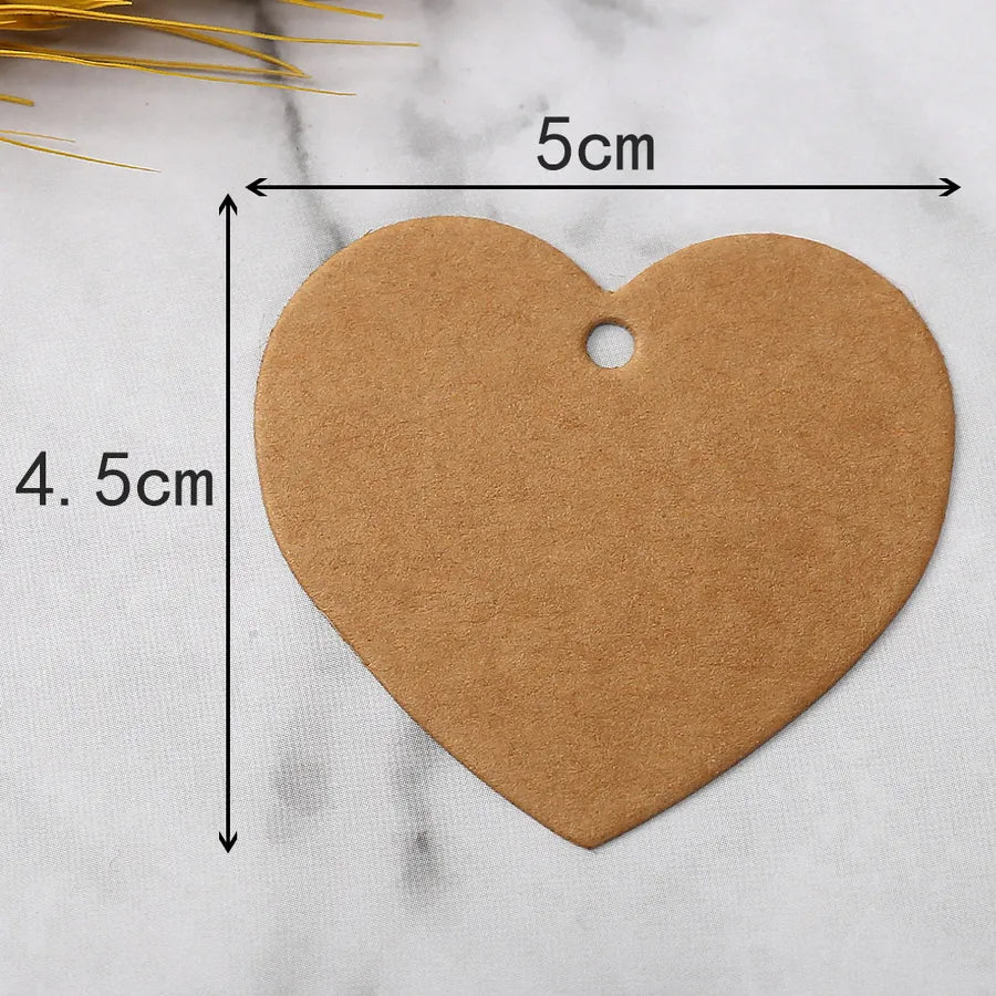 New Love Tag Kraft Paper Blank Heart Card   Valentine's Day Red Label