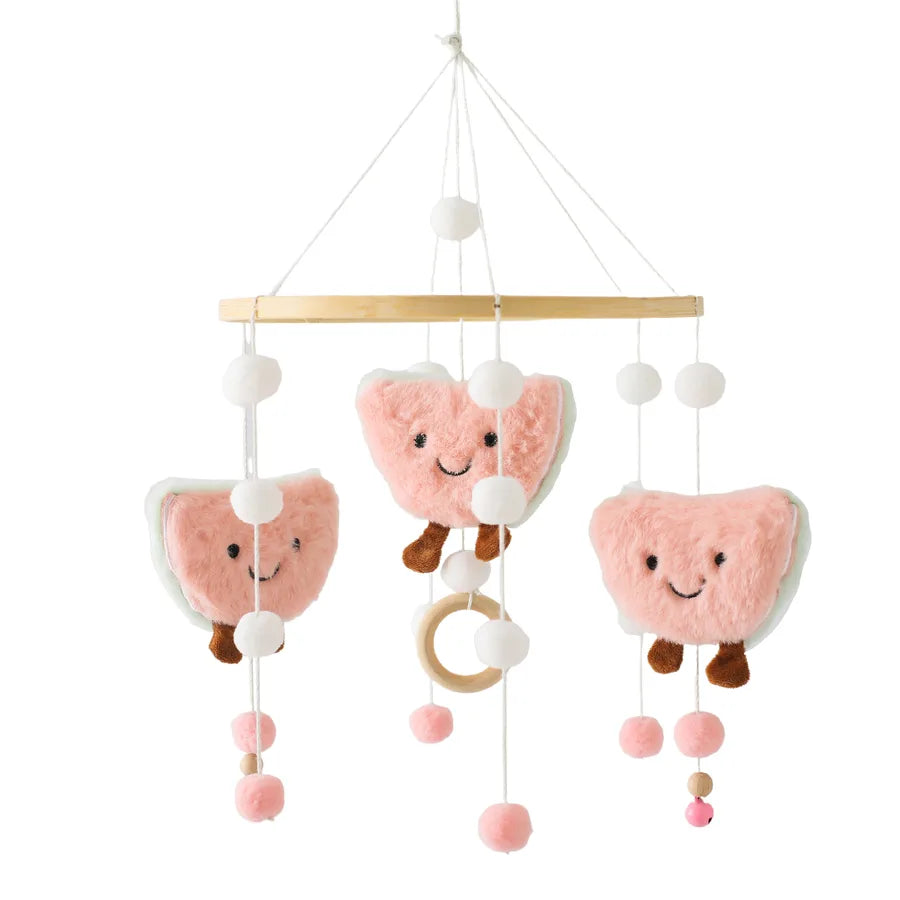 Nordic Style Felt Animal Bed Bell Hanging Decoration Baby Infant Carriage Hand Eye Coordination Hanging Ornament Bed Bell