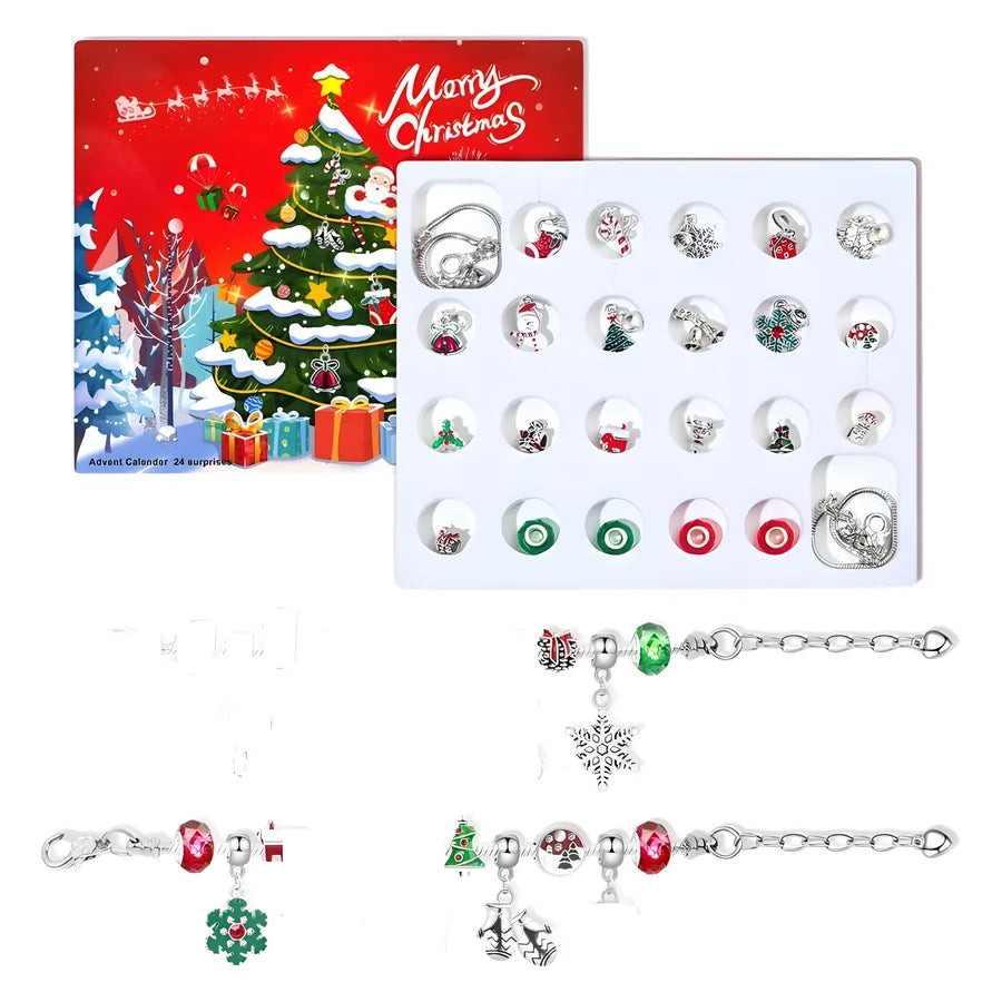 1 Set Alloy Christmas Hat Santa Claus Pendant Chain Jewelry Accessories