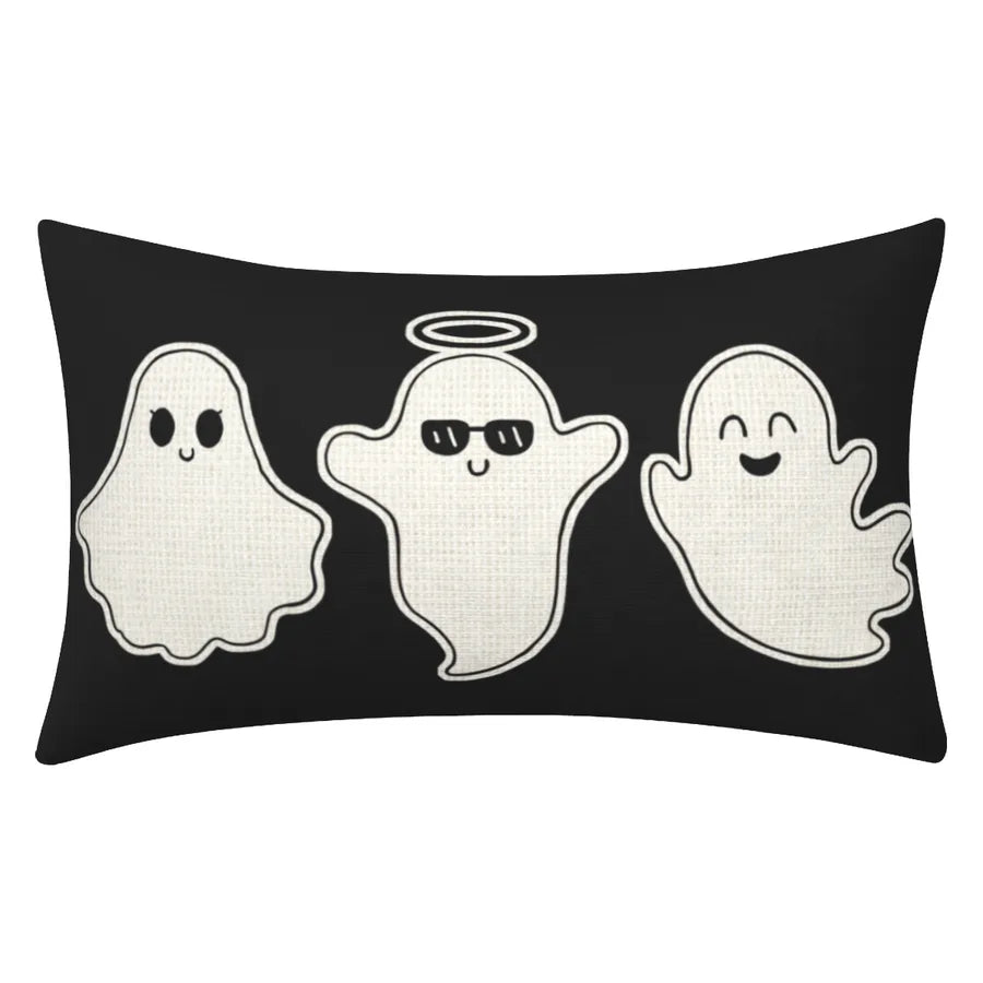 Halloween Cute Funny letter Ghost Polyester Pillow Cases Couch & Sofa Decor