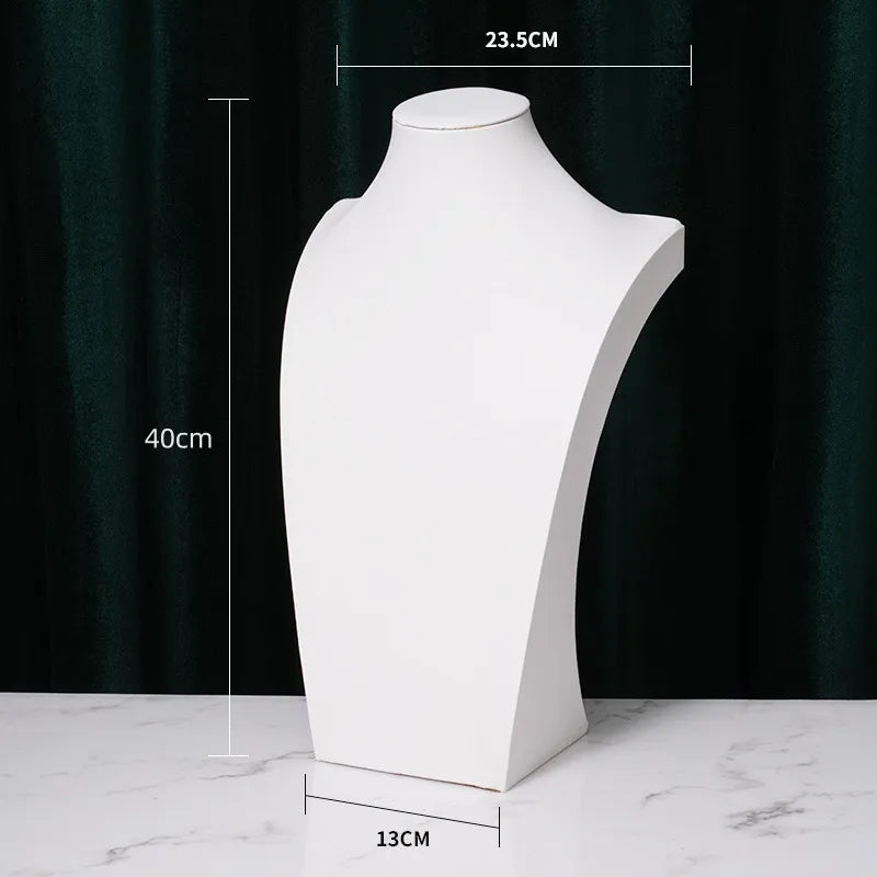 1 Piece PU Wood Simple Style Solid Color Jewelry Display Bust