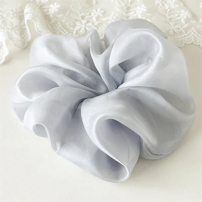 Elegant Lady Simple Style Women's Solid Color Gauze Hair Tie
