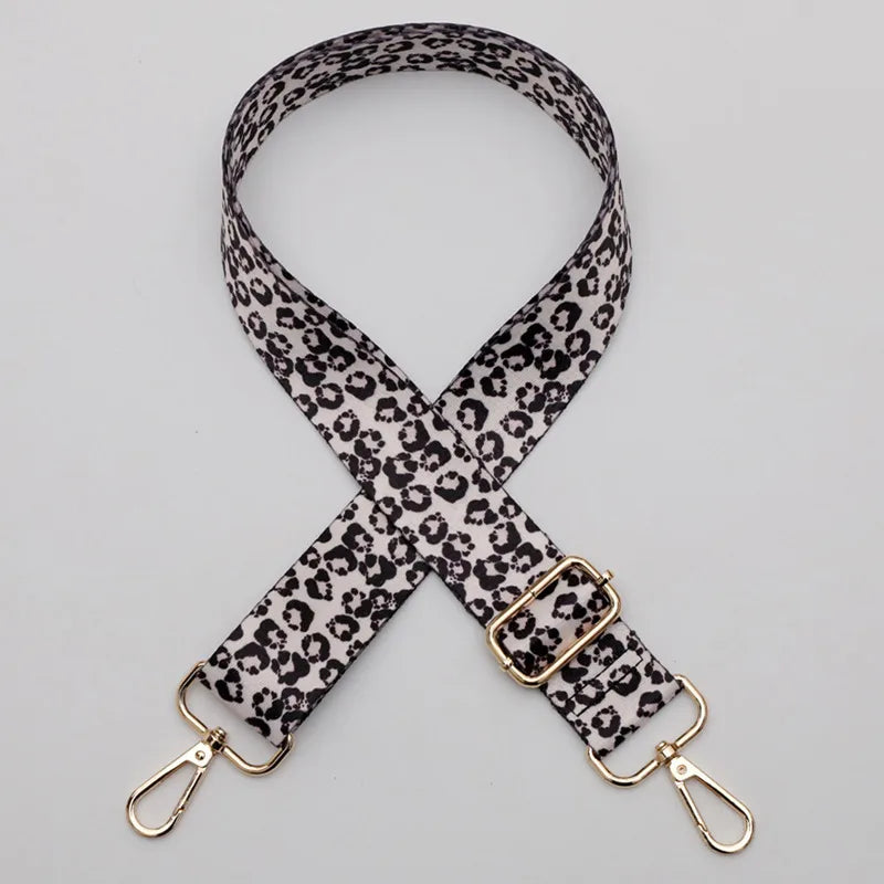 Polyester Stripe Lingge Leopard Bag Strap