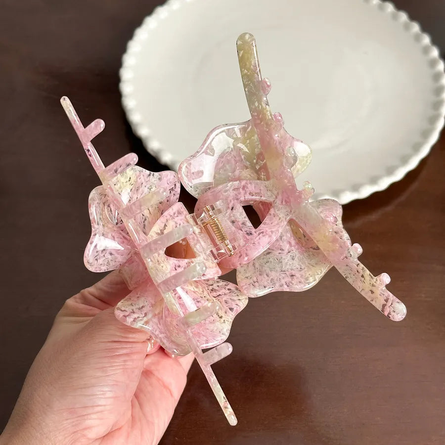 Dove Large 13cm Acetate Hair Clips Versatile Butterfly Knot Hair Clips Powerful Grip For Ponytails And Shark Clips Hair Accessories