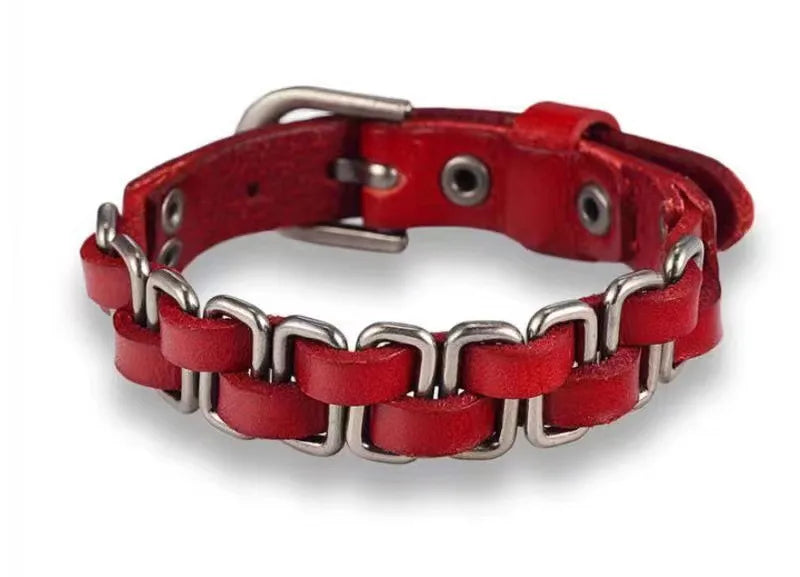 Stable     Popular Vintage Weave Cattle Leather Bracelet Yiwu Accessories Wholesale