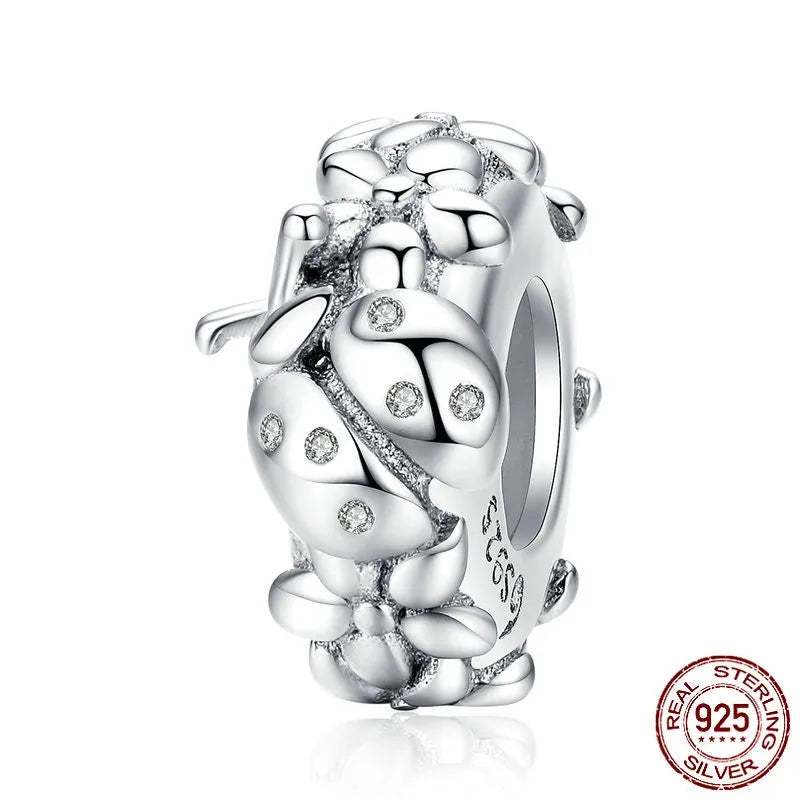 1 Piece 925 Sterling Silver Zircon Solid Color Pendant Jewelry Accessories
