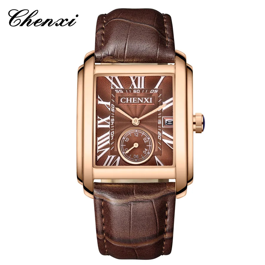 Elegant Simple Style Solid Color Buckle Quartz Men's Watches