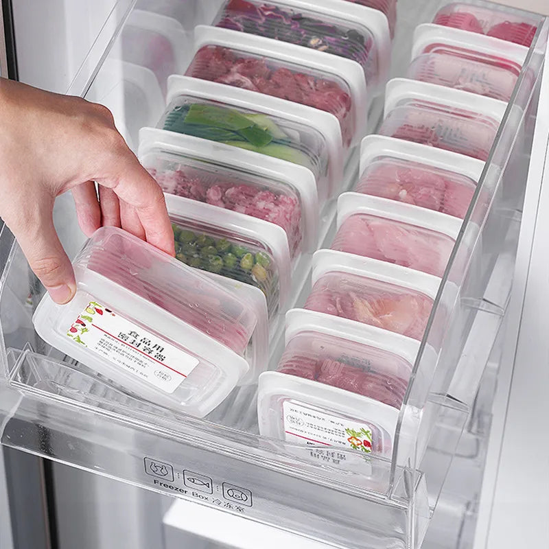 Kitchen refrigerator storage box food grade freezer special fresh-keeping box kitchen compartment finishing sealed frozen meat box antibacterial