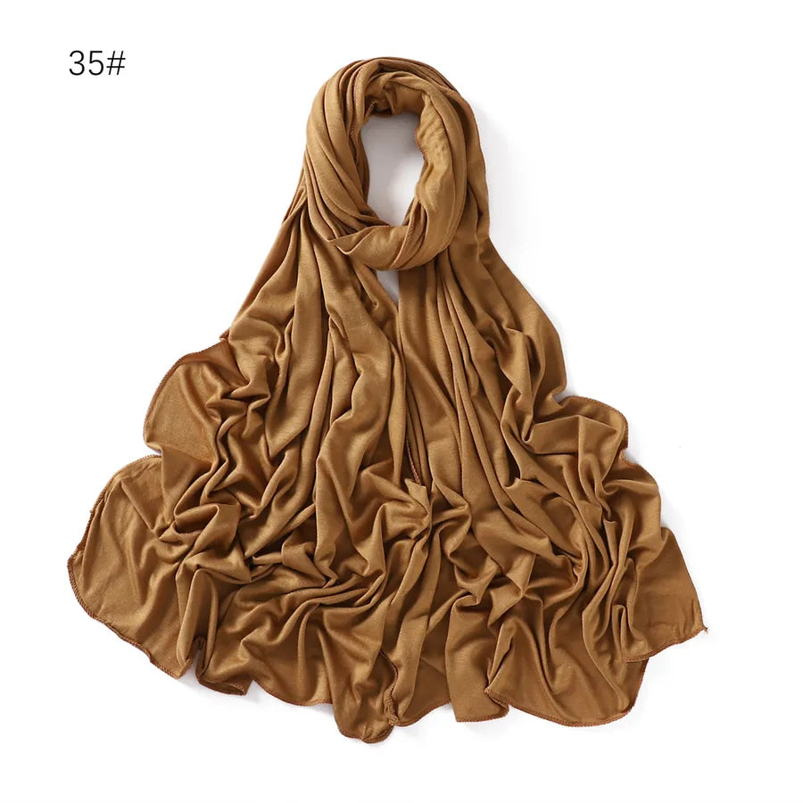 women's basic solid color mercerized cotton modal cotton linen scarves