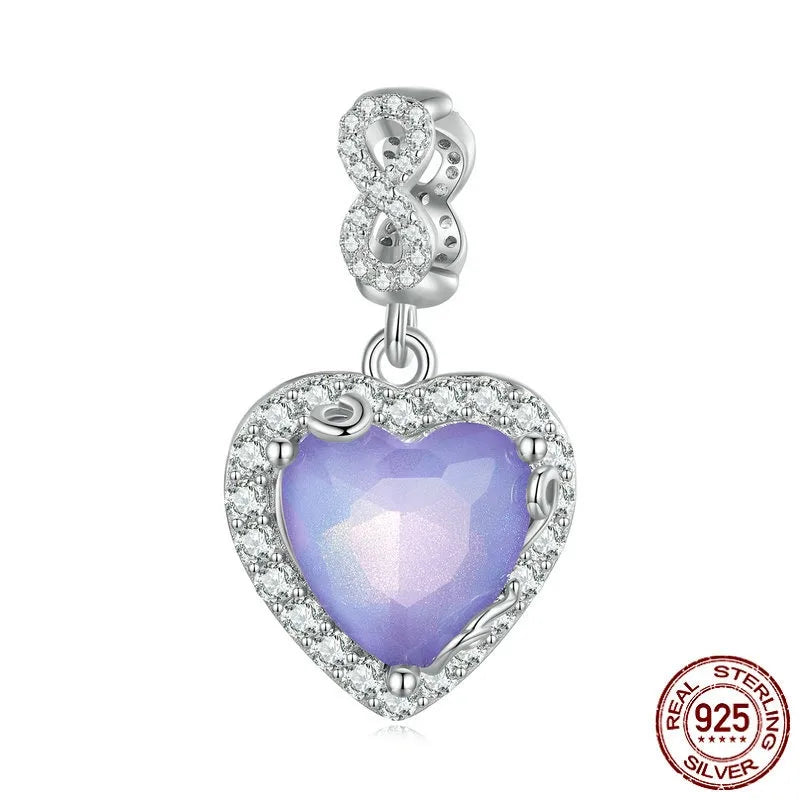 Aifule Original Love Series S925 Sterling Silver DIY Beaded Personality Heart-Shaped Scattered Beads Bead Ornament Combination
