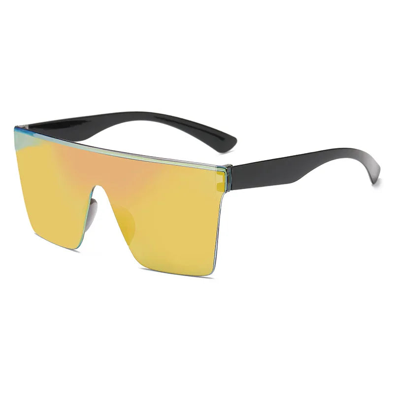 streetwear solid color pc square frameless men's sunglasses