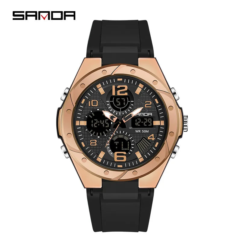 modern style solid color electronic men's watches