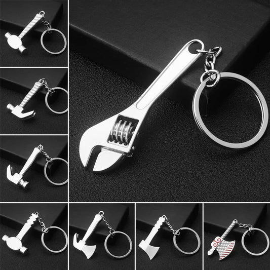 1 Piece Classic Style Axe Hammer Zinc alloy Unisex Bag Pendant Keychain